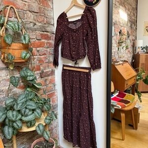 Madewell | Orchard Floral Top + Skirt Set | XS